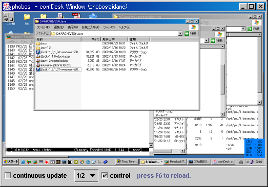 comDesk Window リモートデスクトップ表示